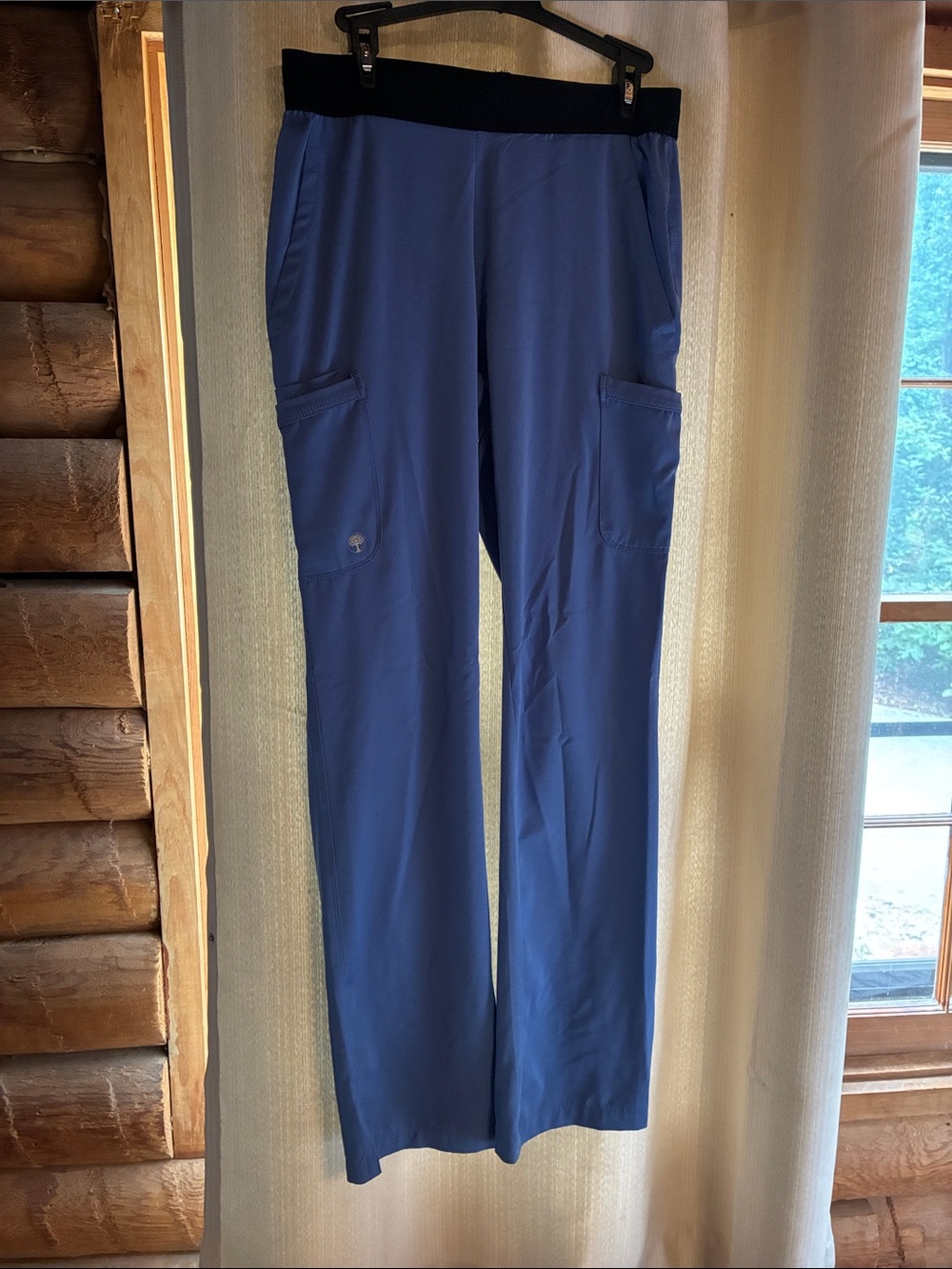 Women’s healing hands seal blue scrub pants